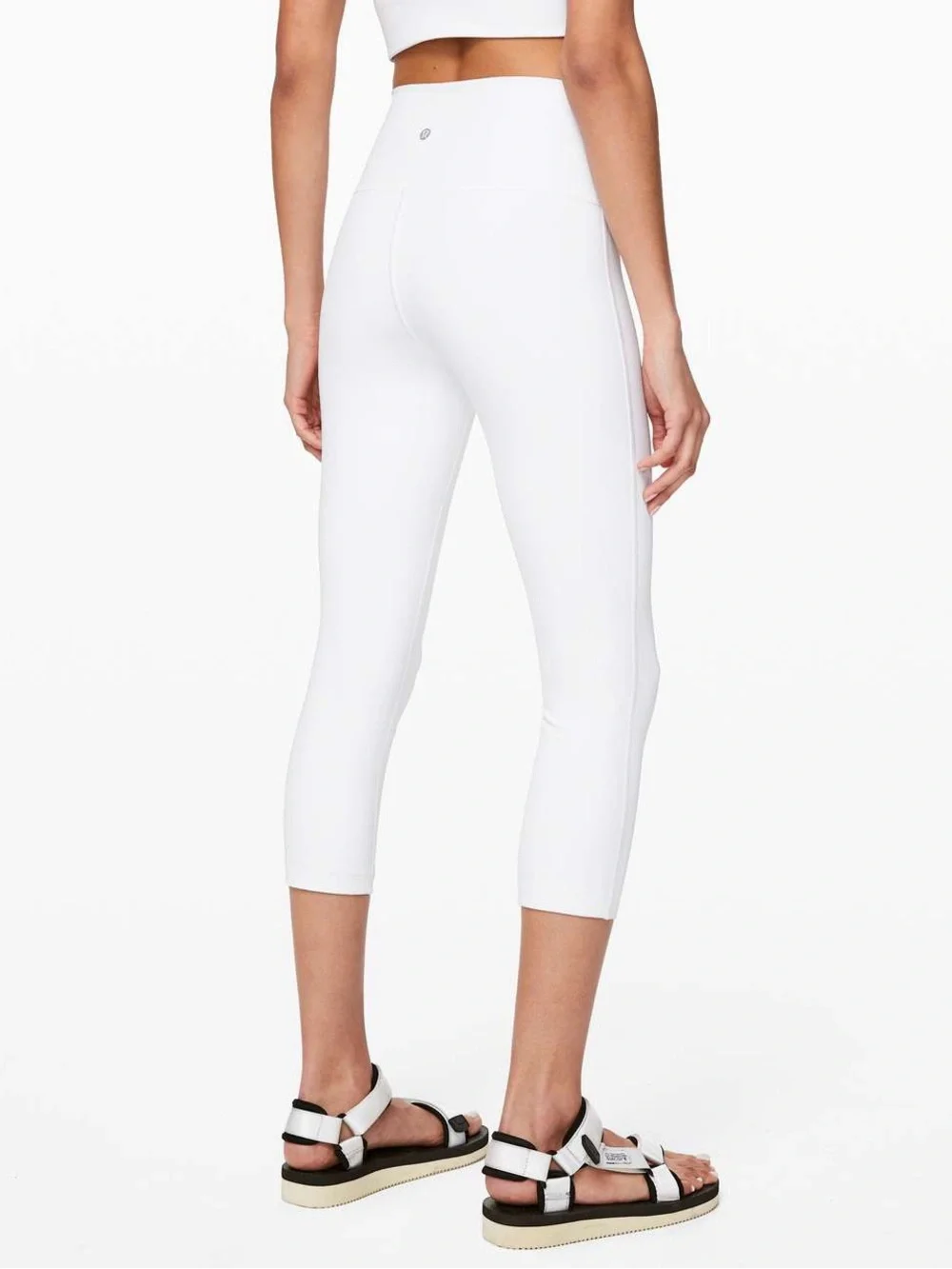 Lululemon Wunder Under Crop High Rise Tights 21” in White, Women’s size 6